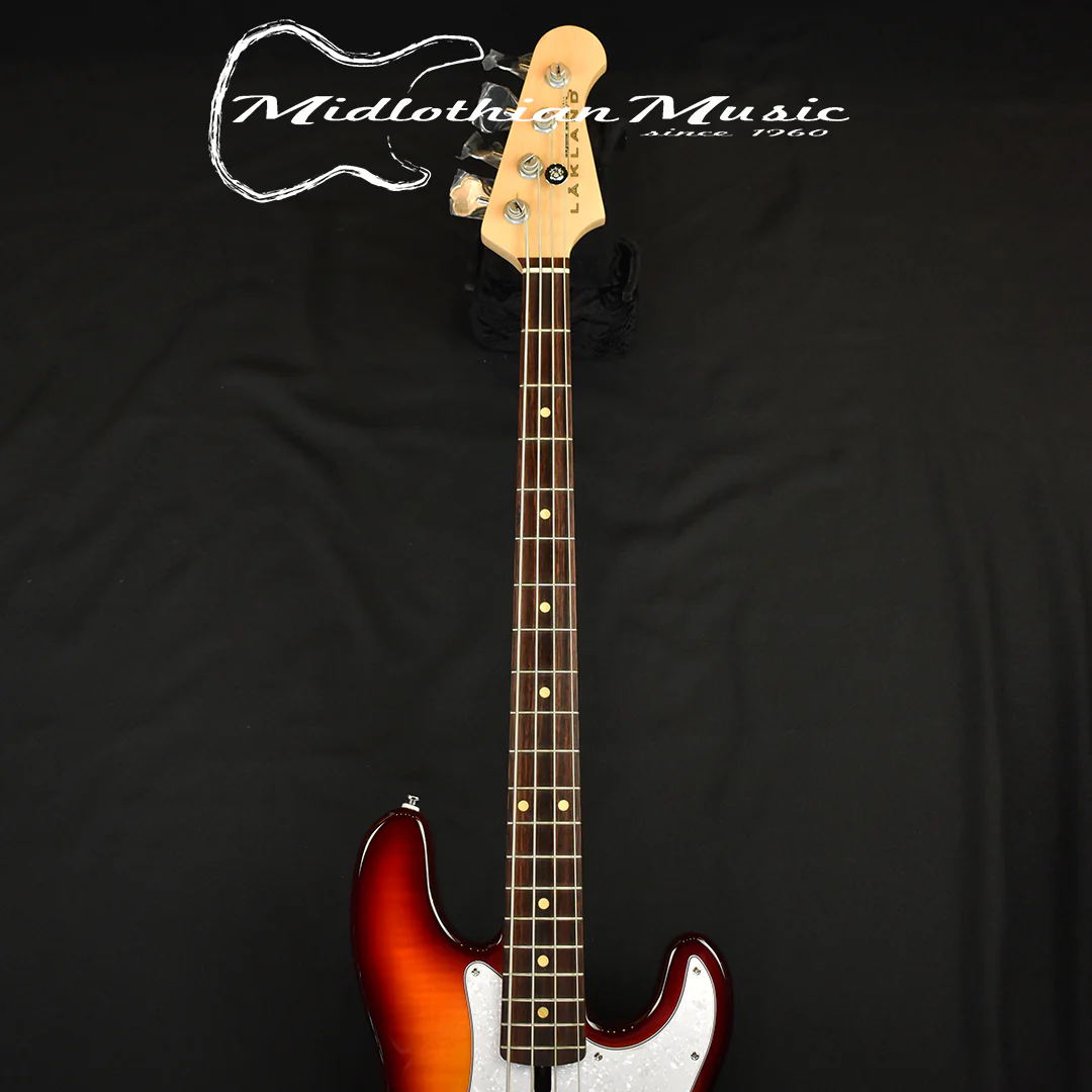 Lakland Skyline 44-64 Deluxe PJ Bass Guitar - Honeyburst Finish (220718048) w/FREE GATOR GIG BAG - Image 3