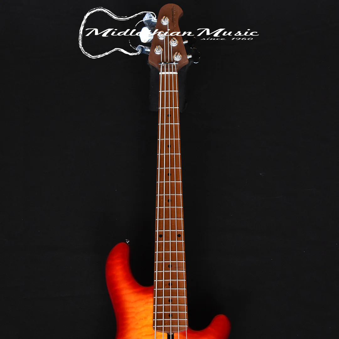Lakland Skyline 55-02 Deluxe Bass Guitar - Satin Cherryburst (210911528) w/FREE GATOR GIG BAG - Image 3