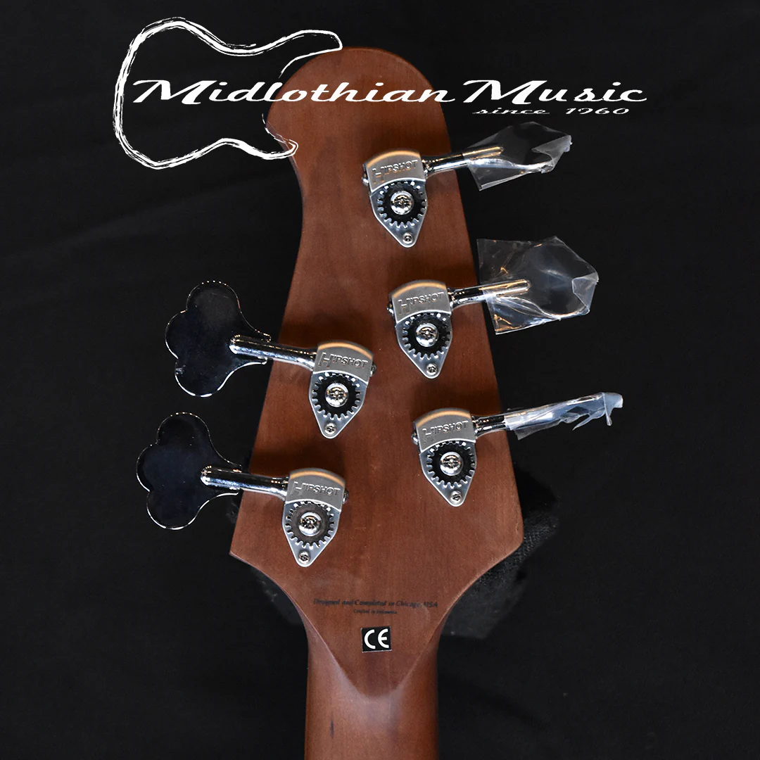 Lakland Skyline 55-02 Deluxe Bass Guitar - Satin Cherryburst (210911528) w/FREE GATOR GIG BAG - Image 8