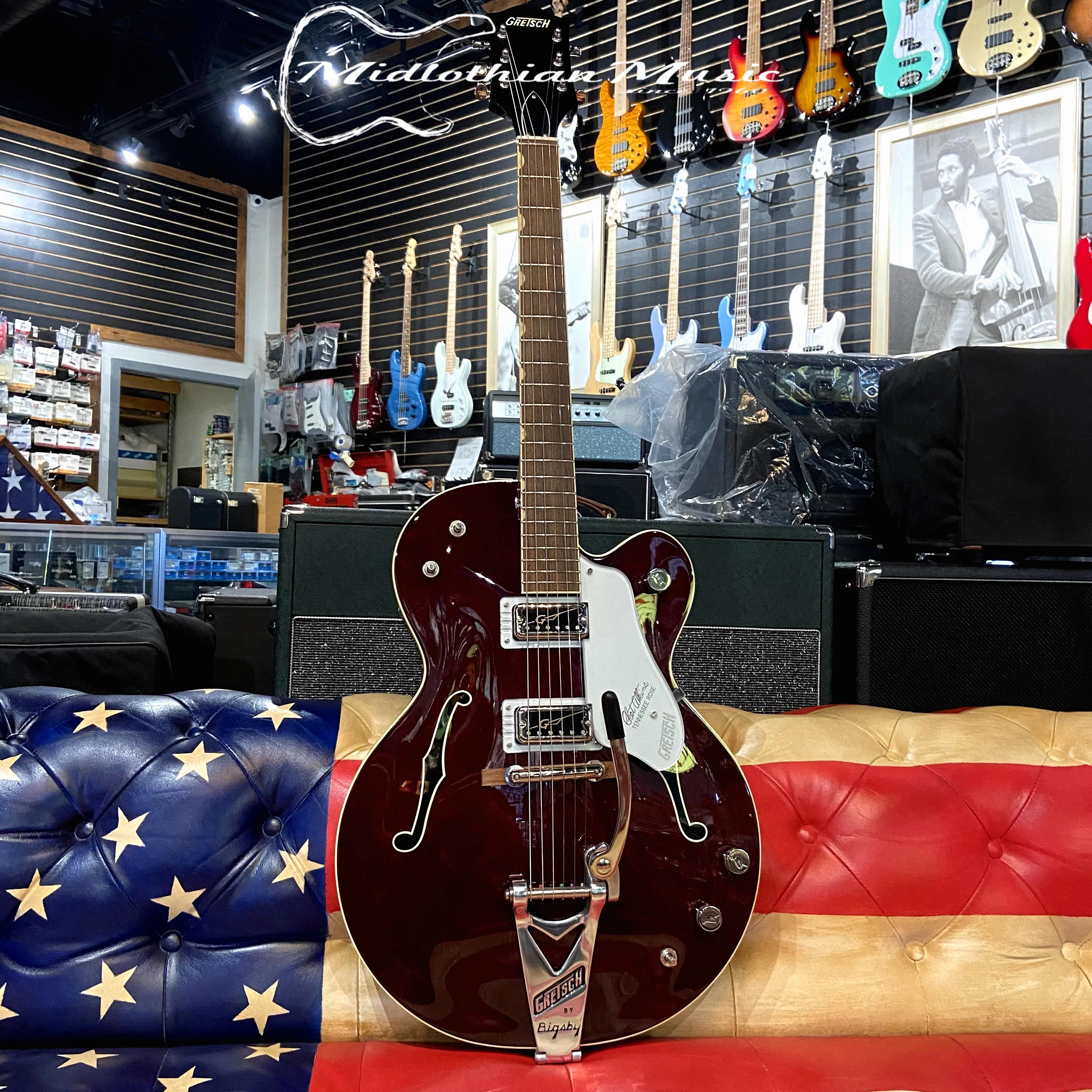 Gretsch G6119T-62 Vintage Select Edition - '62 Tennessee Rose - Hollow Body w/Bigsby & Case - Deep Cherry Stain Finish - Image 12