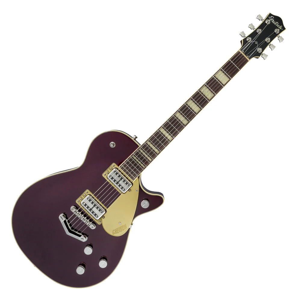 Gretsch G6228 Players Edition Jet BT w/V-Stoptail + Case - Dark Cherry Metallic Gloss Finish - Image 12